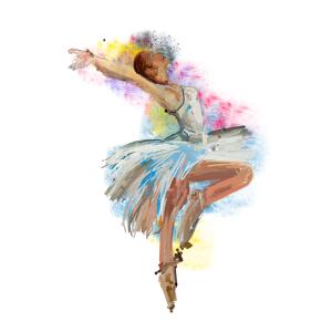 Ballet dancer painting art 